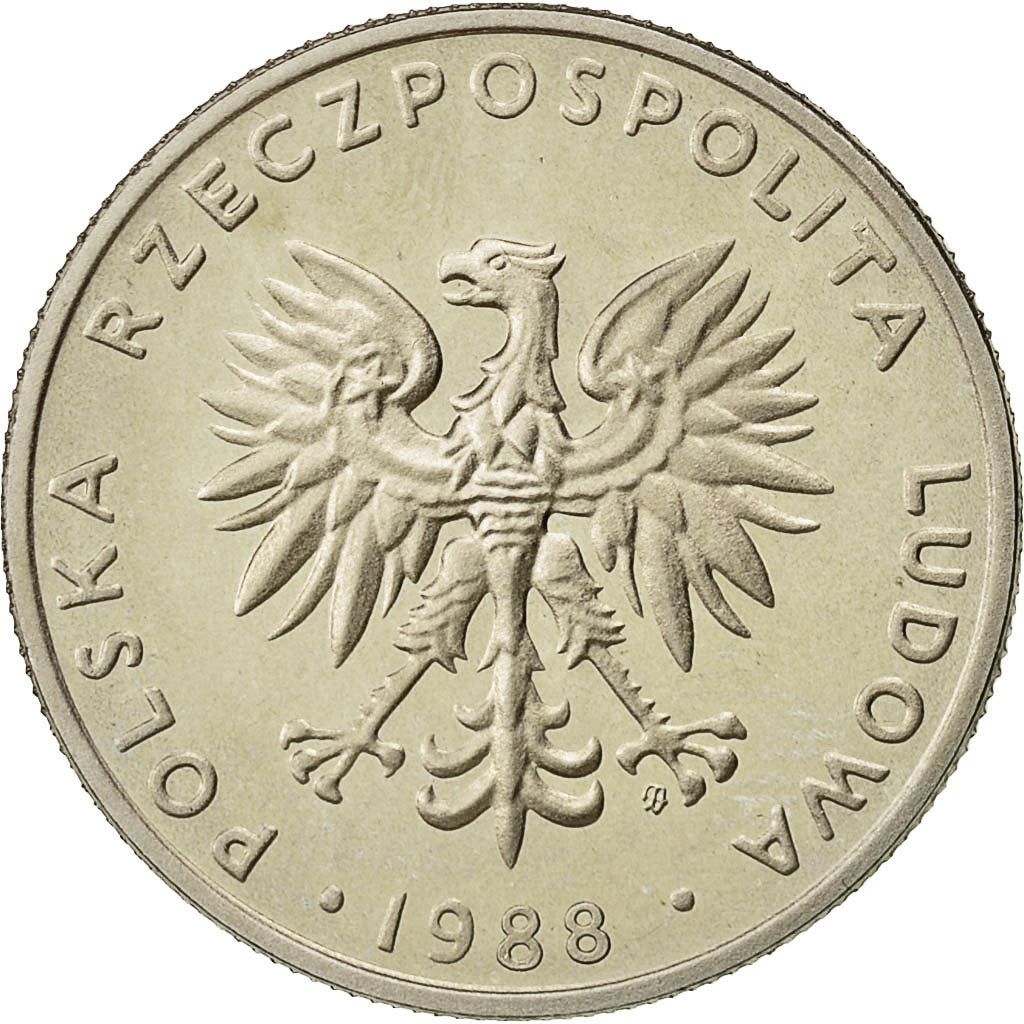 Polen, 20 Zlotych, 1988, Warsaw, UNZ, Copper-nickel, KM:153.1