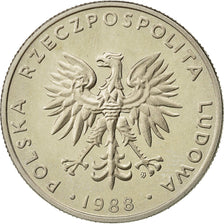 Polen, 20 Zlotych, 1988, Warsaw, UNZ, Copper-nickel, KM:153.1