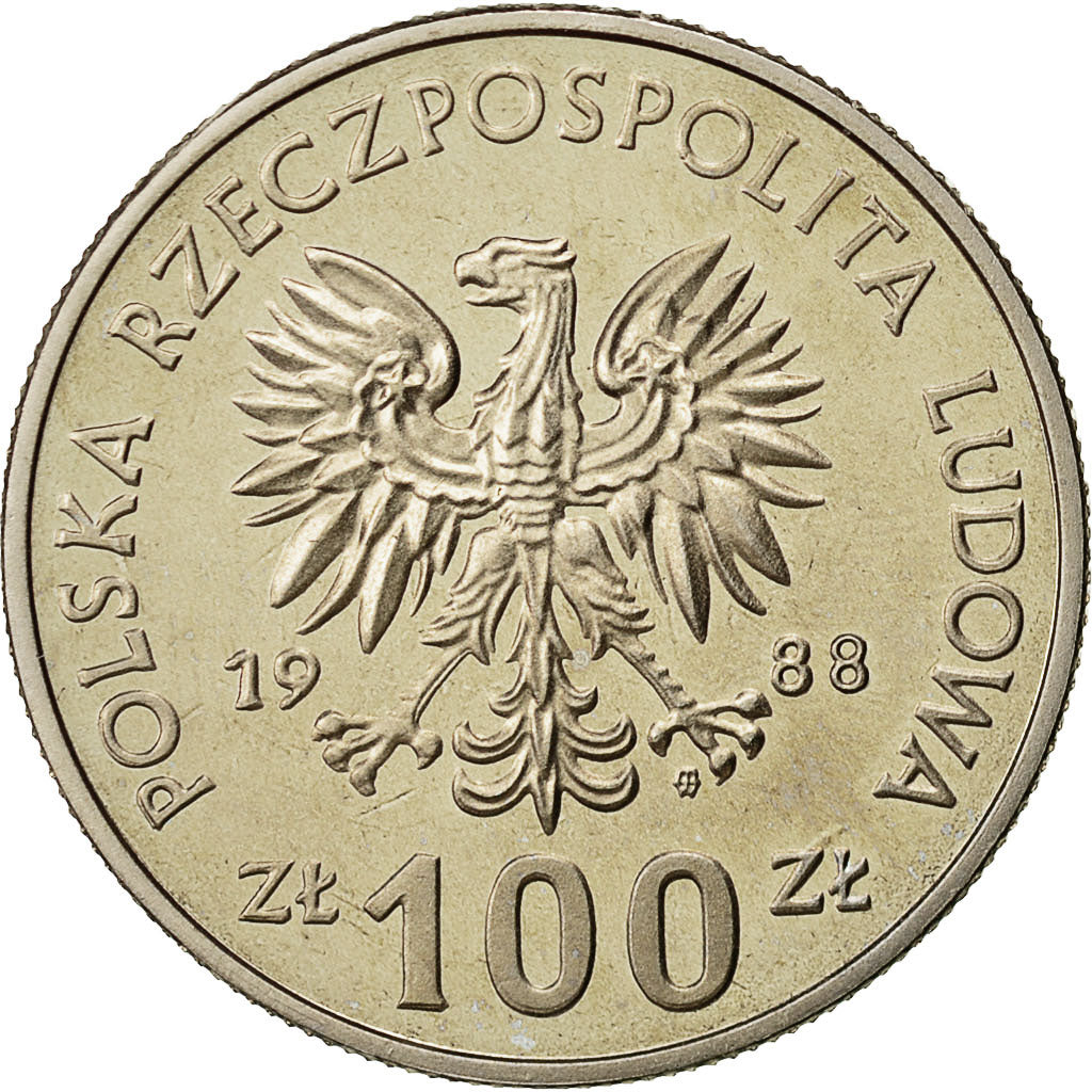 Polonia, 100 Zlotych, 1988, Warsaw, FDC, Cobre - níquel, KM:183