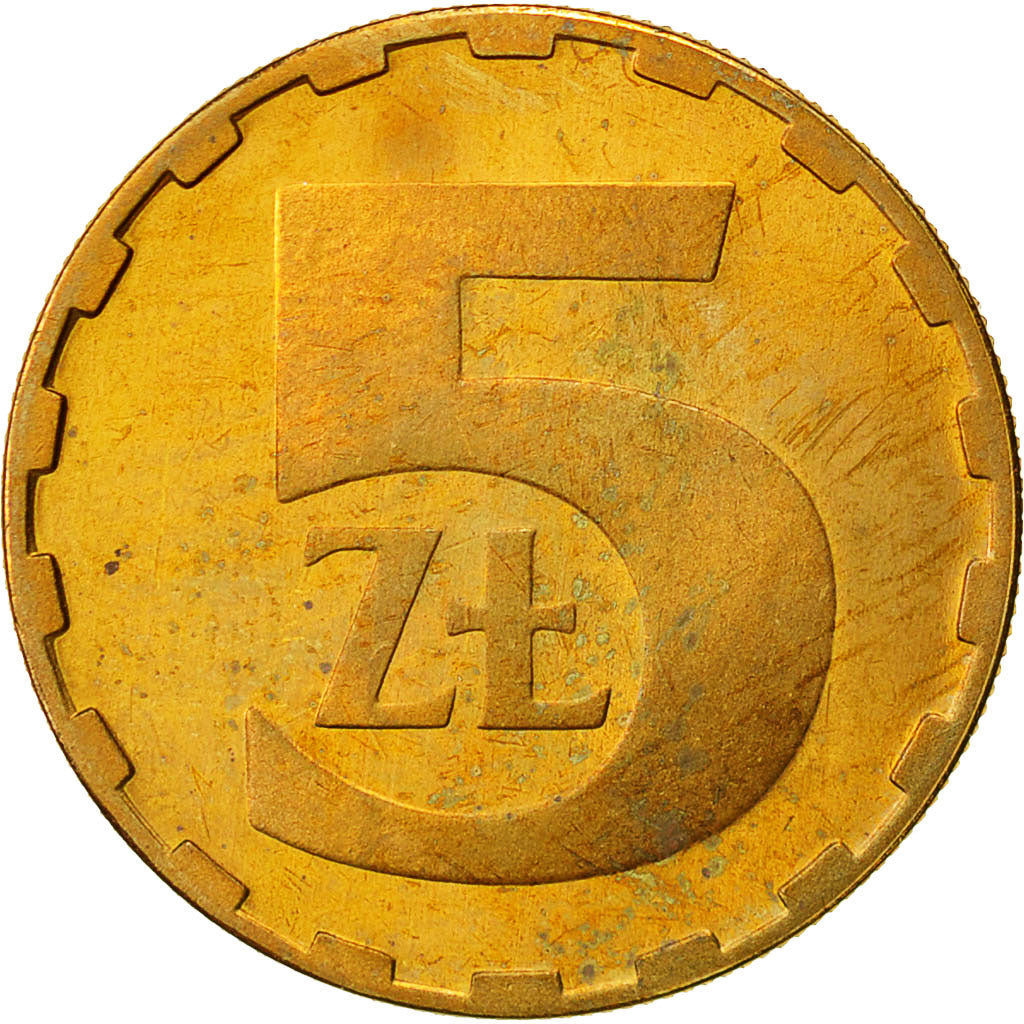 Polonia, 5 Zlotych, 1988, Warsaw, SPL, Ottone, KM:81.2