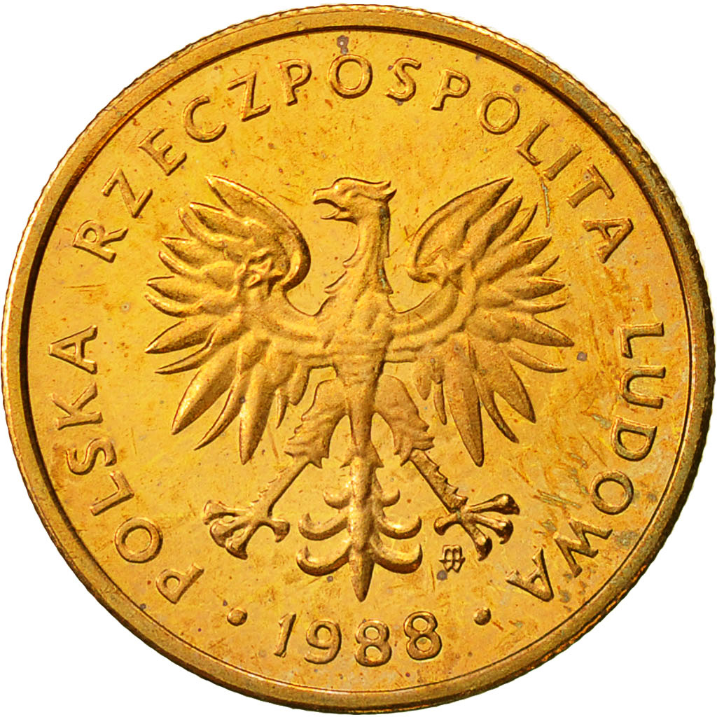 Polonia, 2 Zlote, 1988, Warsaw, SPL, Ottone, KM:80.2