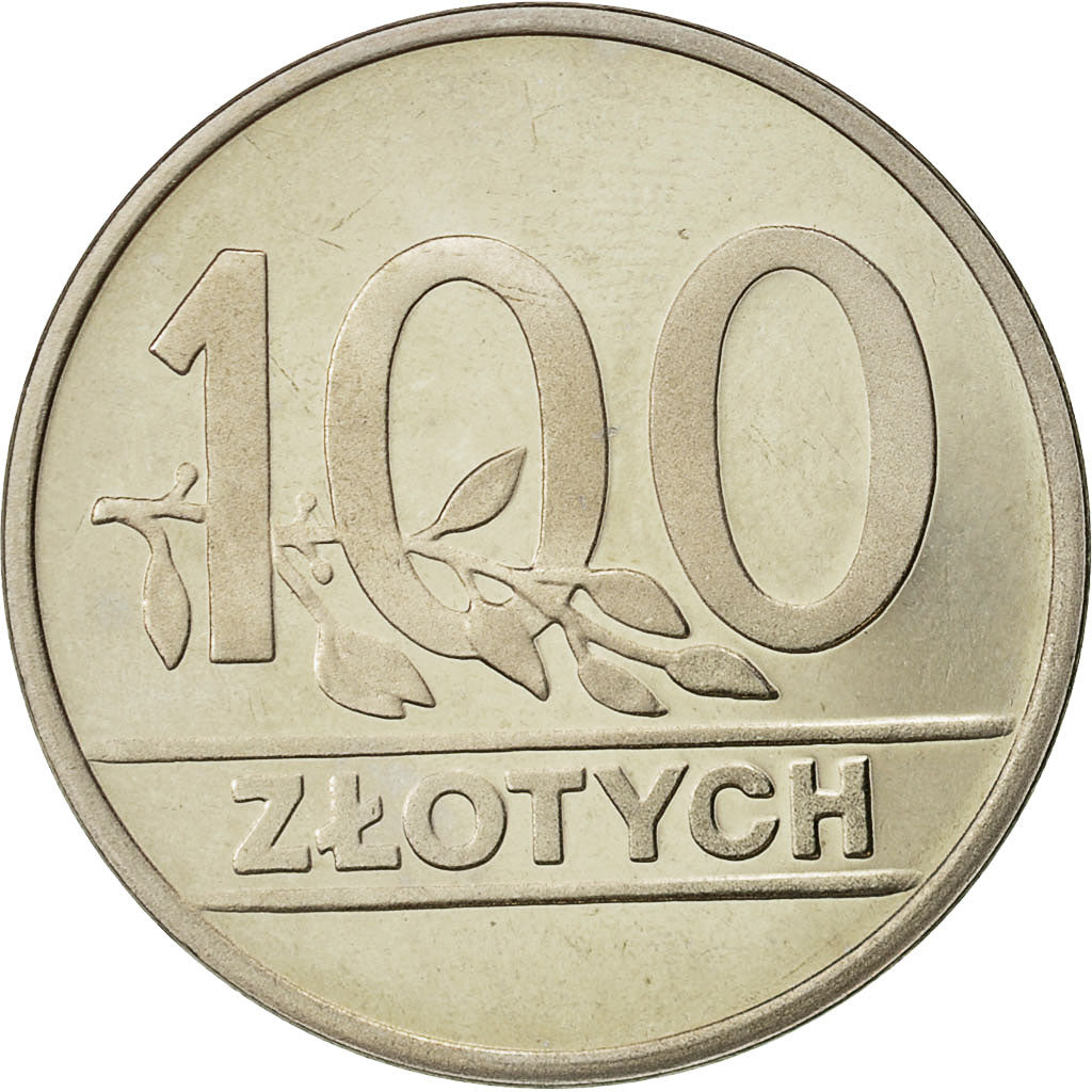 Poland, 100 Zlotych, 1990, Warsaw, MS(65-70), Copper-nickel, KM:214