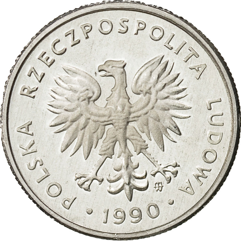 Polonia, 2 Zlote, 1990, Warsaw, FDC, Alluminio, KM:80.3