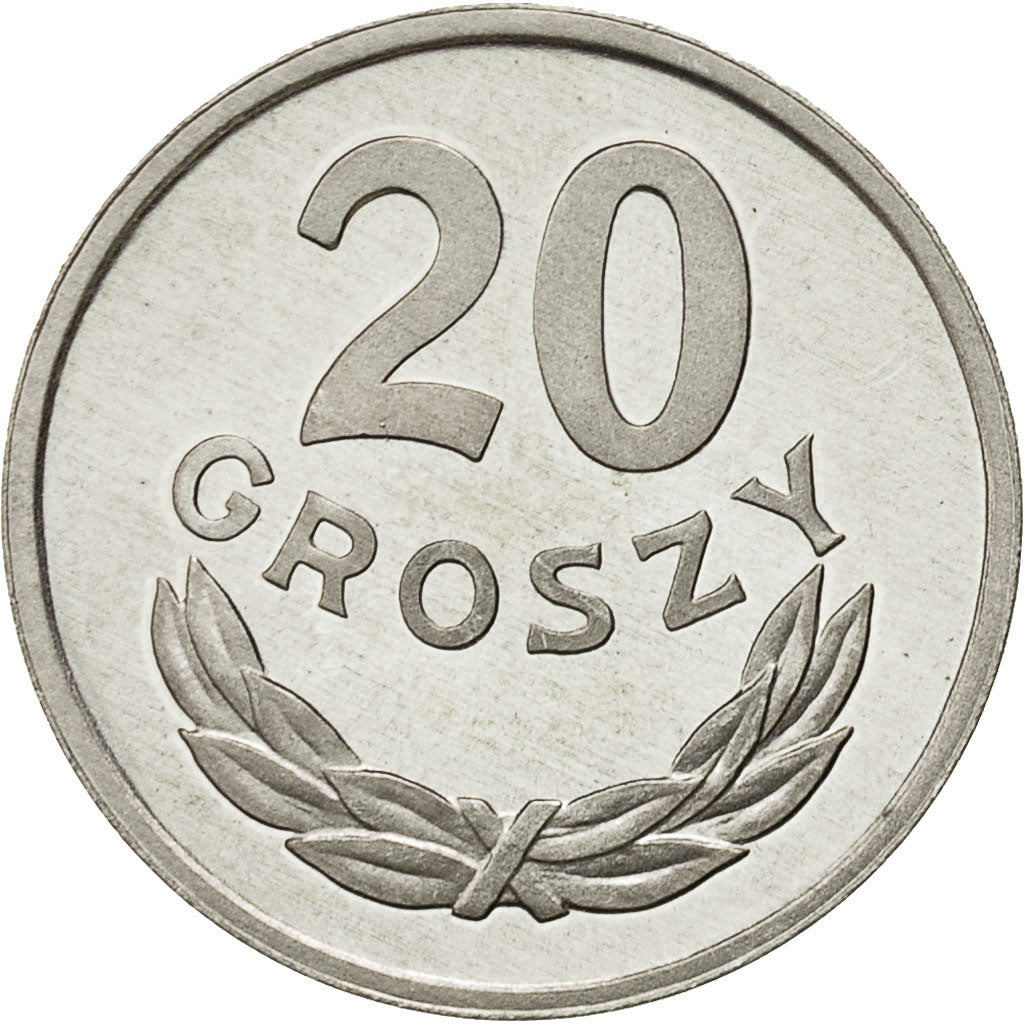 Polen, 20 Groszy, 1979, Warsaw, STGL, Aluminium, KM:A47