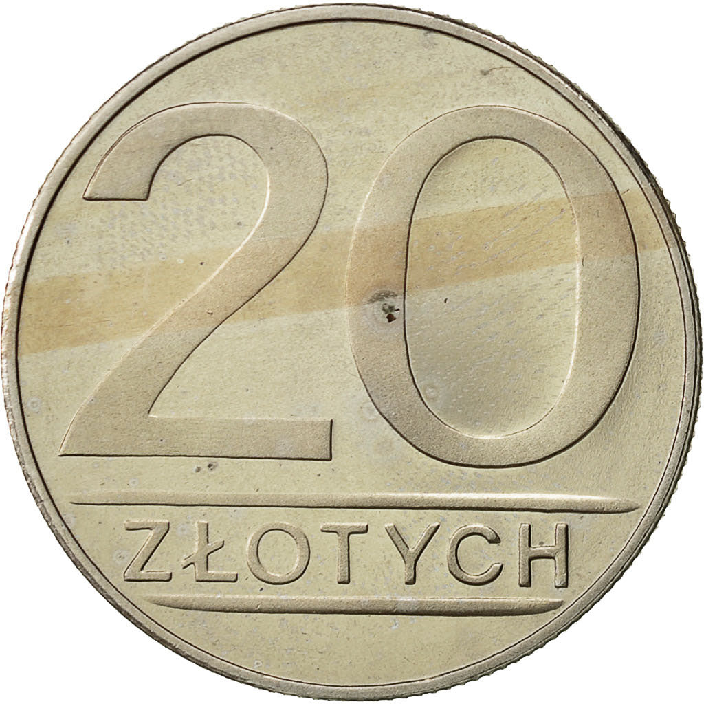 Polen, 20 Zlotych, 1988, Warsaw, UNZ, Copper-nickel, KM:153.1
