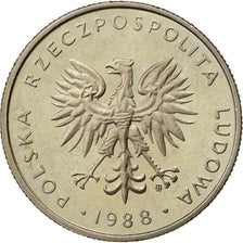 Pologne, 10 Zlotych, 1988, Warsaw, SPL, Copper-nickel, KM:152.1