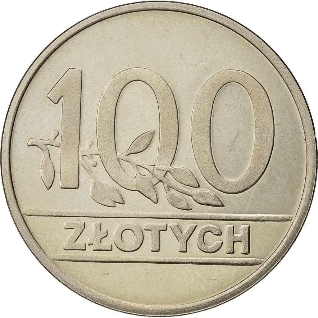 Poland, 100 Zlotych, 1990, Warsaw, MS(65-70), Copper-nickel, KM:214