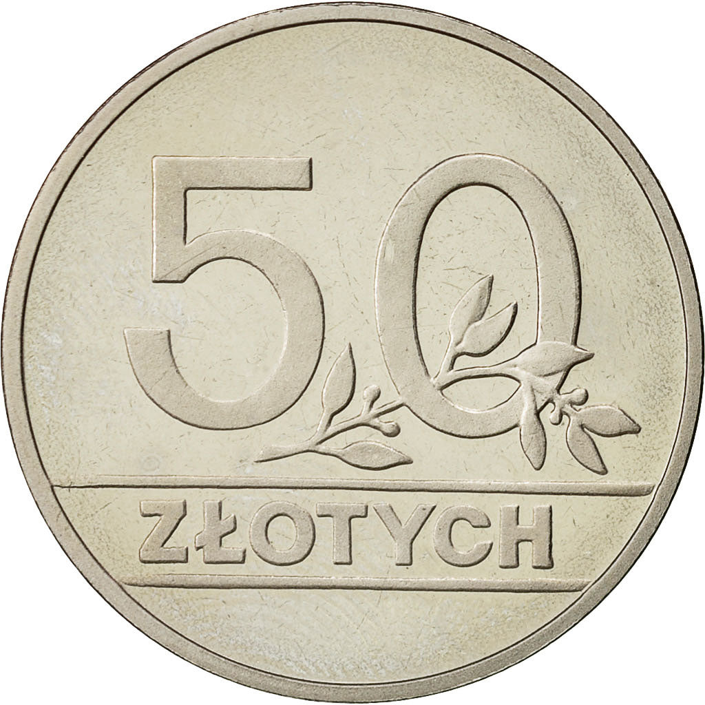 Pologne, 50 Zlotych, 1990, Warsaw, FDC, Copper-nickel, KM:216