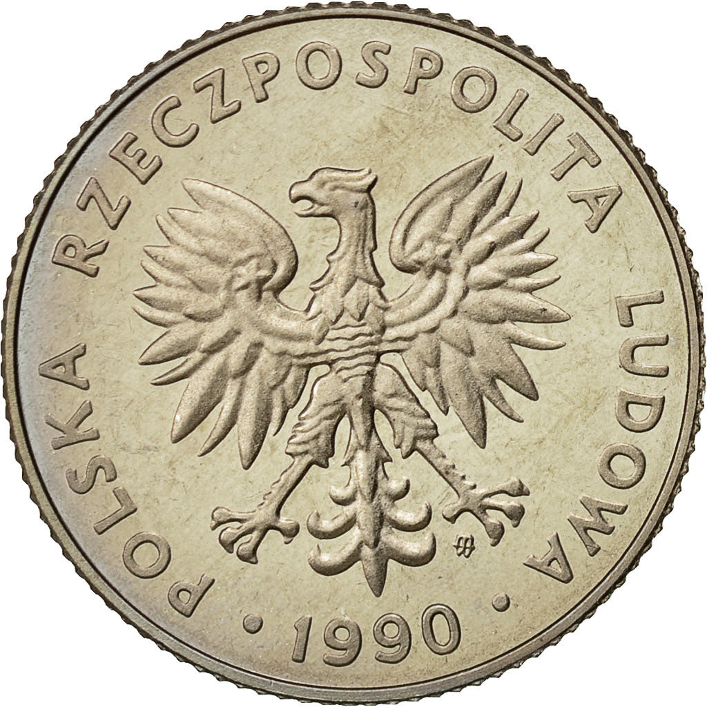 Poland, 20 Zlotych, 1990, Warsaw, MS(65-70), Copper-nickel, KM:153.2