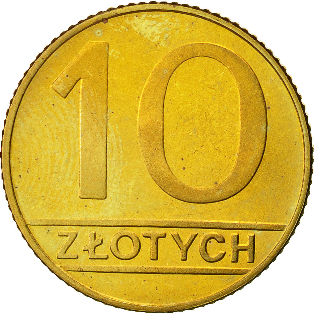 Polonia, 10 Zlotych, 1990, Warsaw, SPL, Ottone, KM:152.2