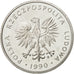Poland, 5 Zlotych, 1990, Warsaw, MS(65-70), Aluminum, KM:81.3