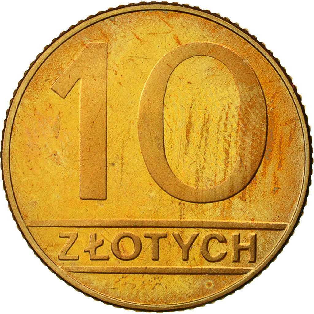 Pologne, 10 Zlotych, 1989, Warsaw, SUP, Laiton, KM:152.2