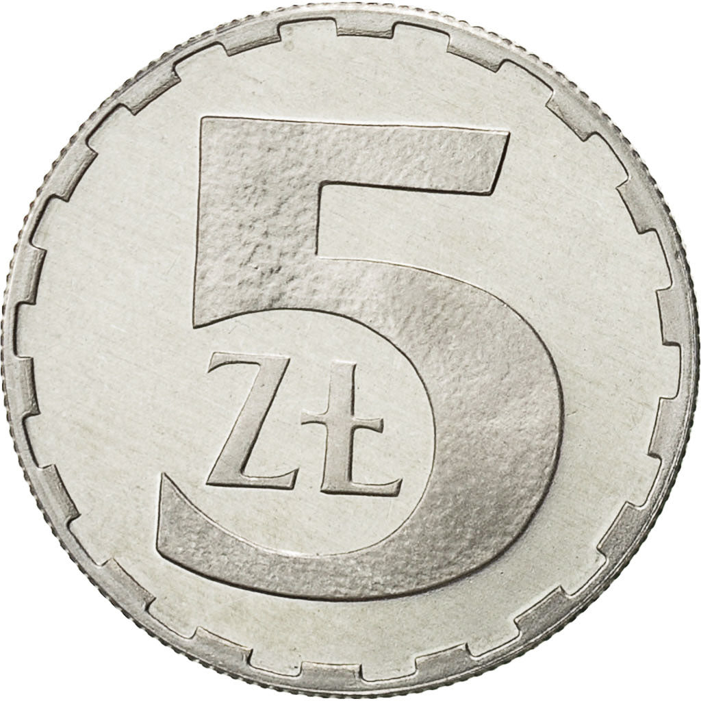 Polonia, 5 Zlotych, 1989, Warsaw, FDC, Alluminio, KM:81.3