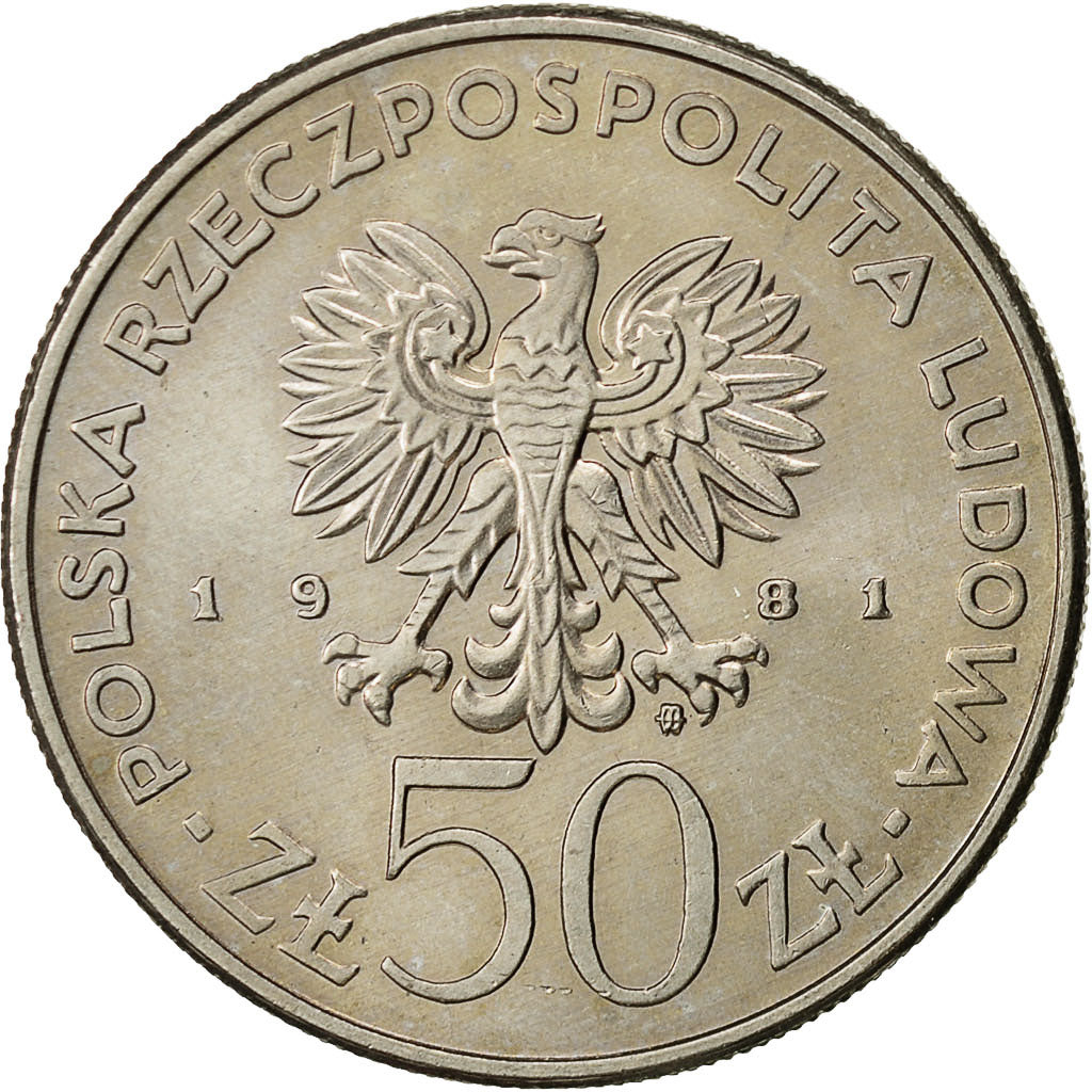 Polonia, 50 Zlotych, 1981, Warsaw, SPL, Rame-nichel, KM:124