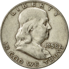 Stati Uniti, Franklin Half Dollar, Half Dollar, 1958, U.S. Mint, Denver, MB