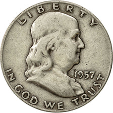 Estados Unidos, Franklin Half Dollar, Half Dollar, 1957, U.S. Mint, Denver, BC+