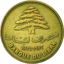 Lebanon, 25 Piastres, 1972, TTB, Nickel-brass, KM:27.1
