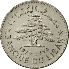 Lebanon, Livre, 1975, AU(50-53), Nickel, KM:30
