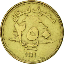 Lebanon, 250 Livres, 1996, AU(50-53), Aluminum-Bronze, KM:36