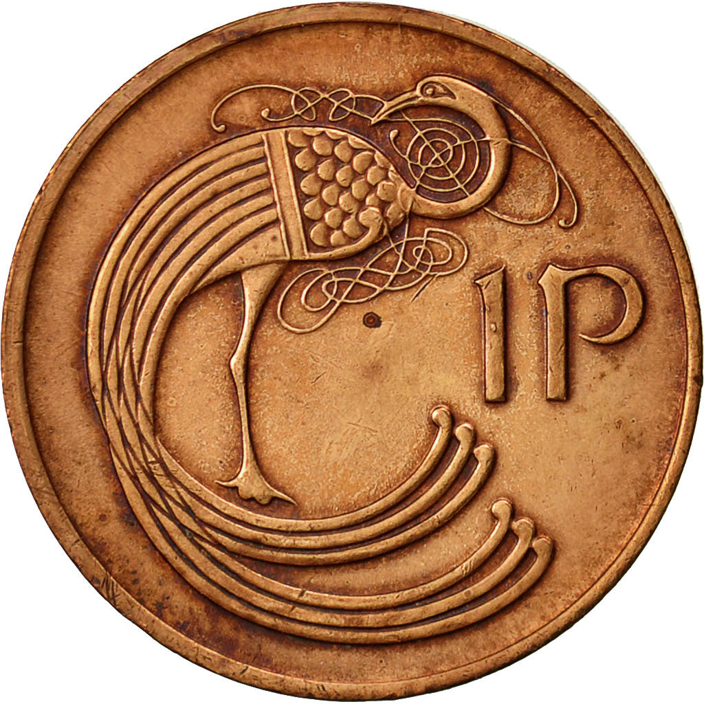 IRELAND REPUBLIC, Penny, 1988, TTB, Copper Plated Steel, KM:20a
