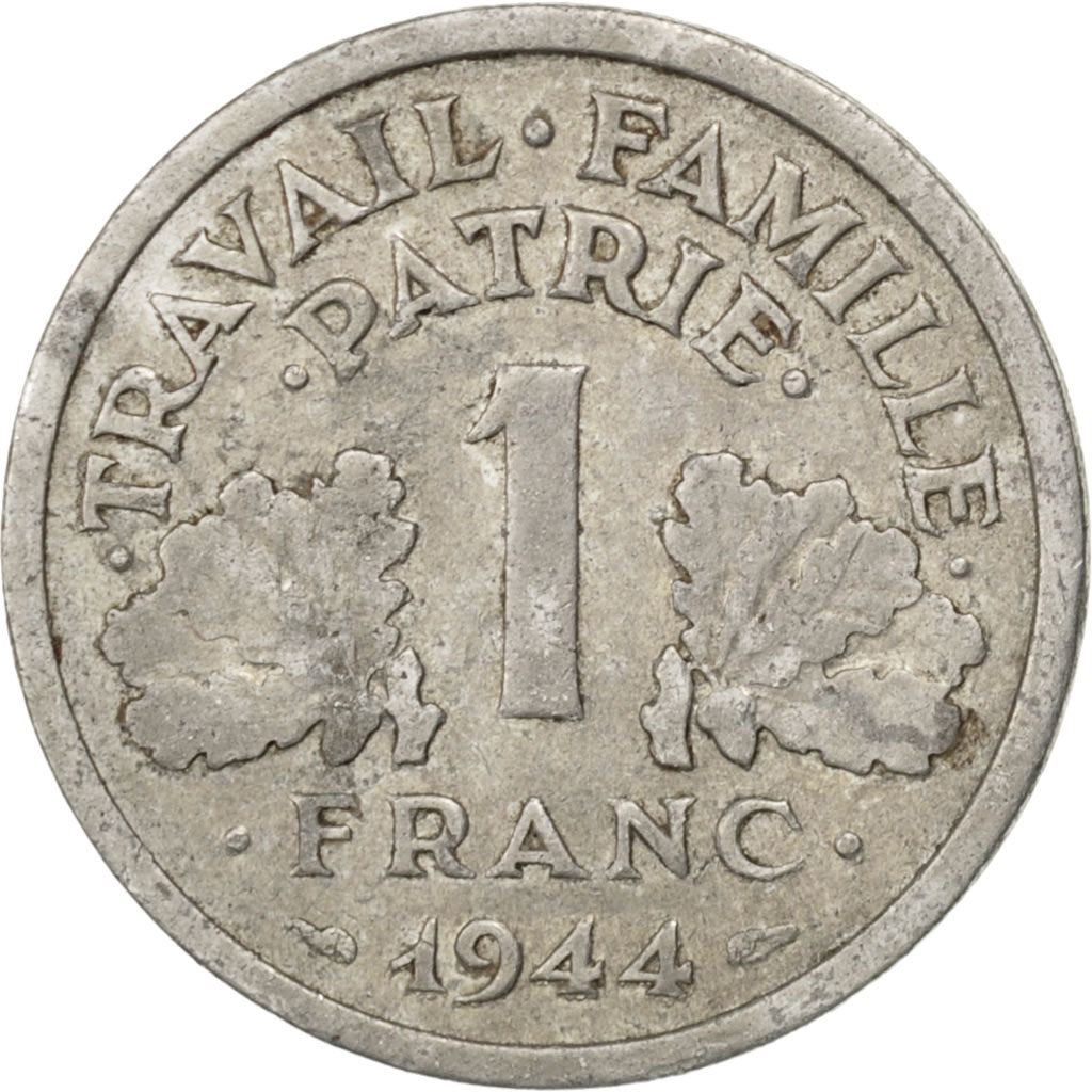 Coin, France, Bazor, Franc, 1944, Rouen, VF(20-25), Aluminum, KM:902.2