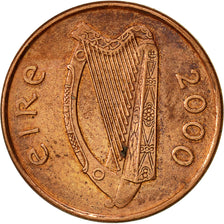 REPUBBLICA D’IRLANDA, Penny, 2000, BB, Acciaio placcato rame, KM:20a