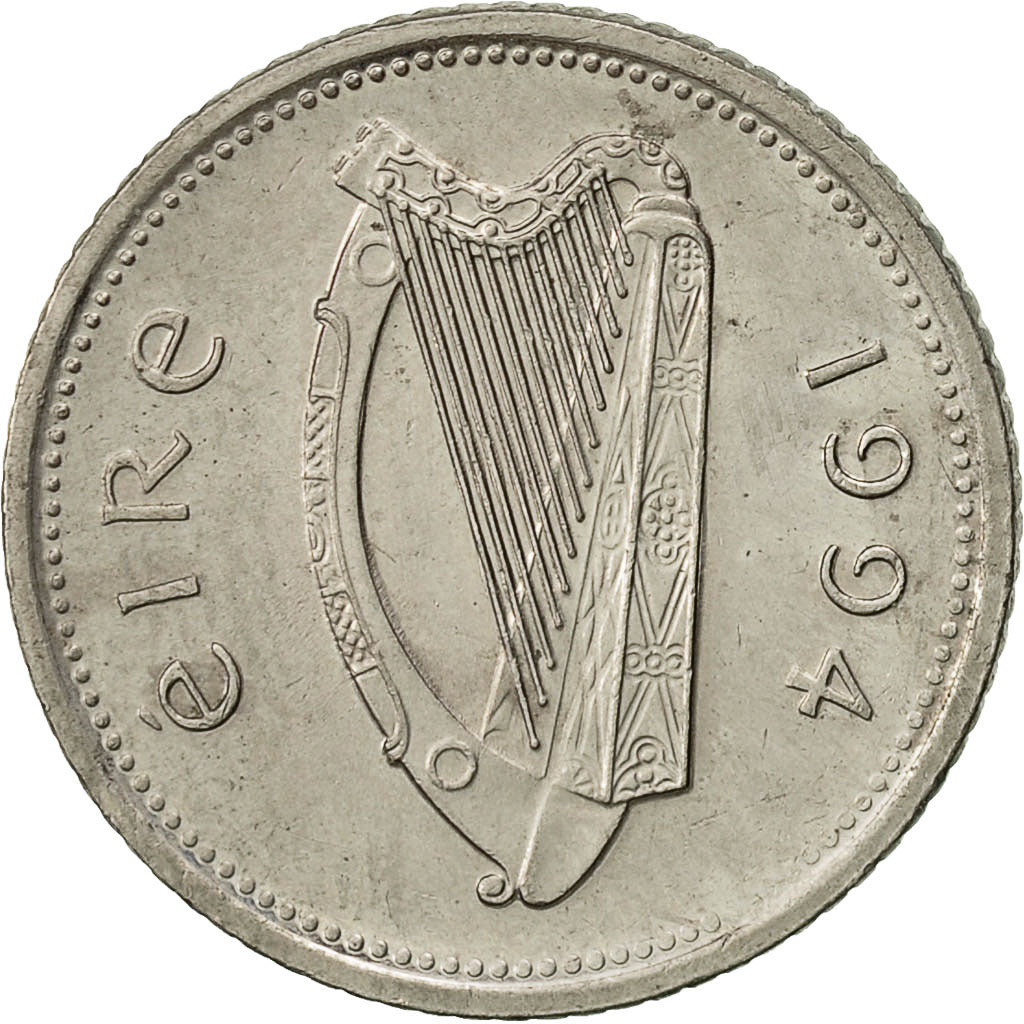 IRELAND REPUBLIC, 10 Pence, 1994, AU(50-53), Copper-nickel, KM:29