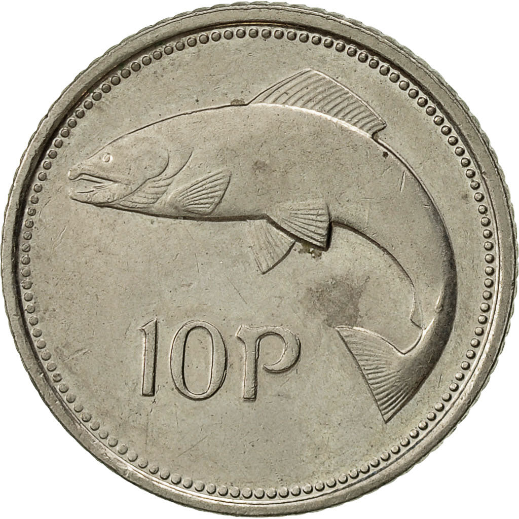 IRELAND REPUBLIC, 10 Pence, 1994, AU(50-53), Copper-nickel, KM:29