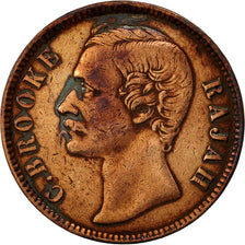 Sarawak, Charles J. Brooke, Cent, 1870, Heaton, VF(30-35), Copper, KM:6