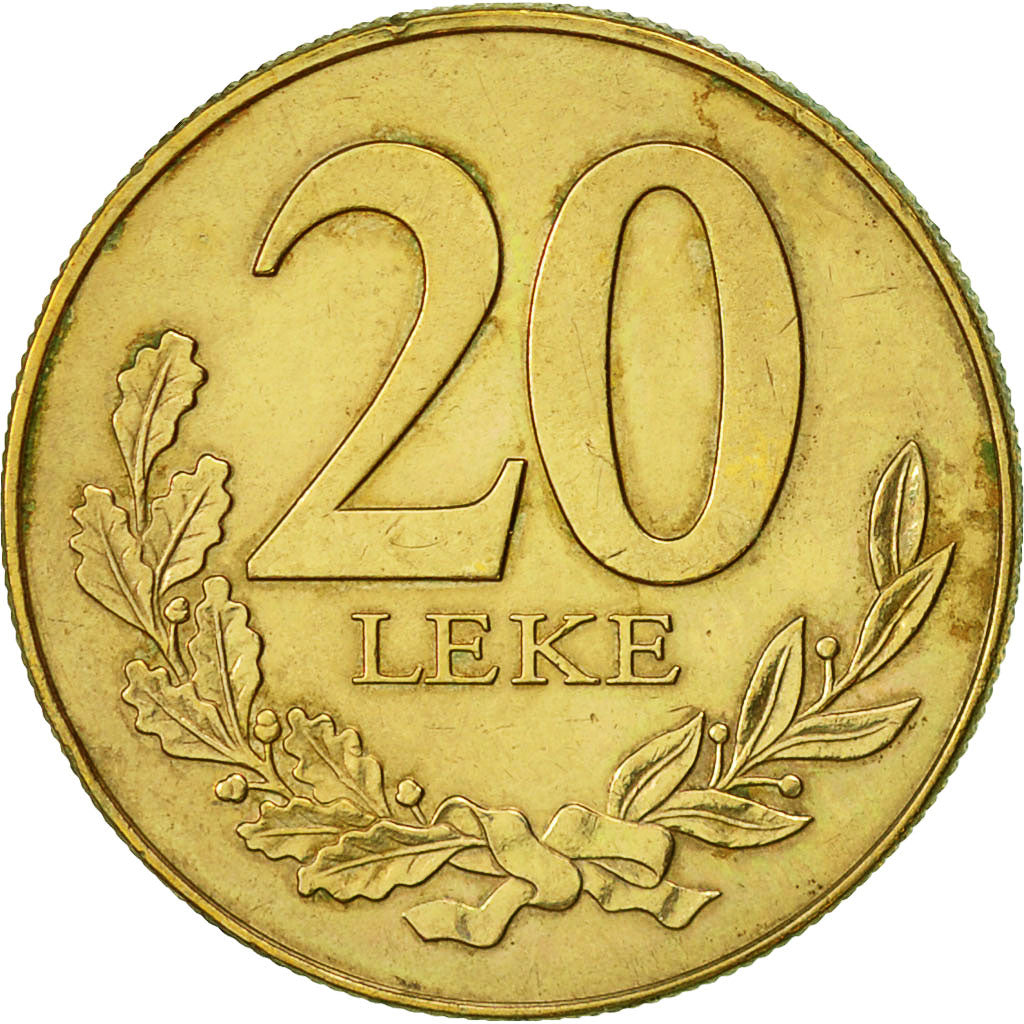 Albania, 20 Leke, 1996, Rome, BB+, Alluminio-bronzo, KM:78