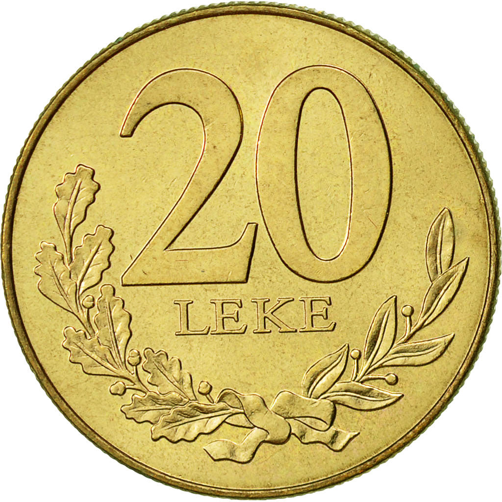 Albania, 20 Leke, 1996, Rome, AU(50-53), Aluminum-Bronze, KM:78