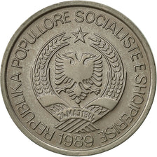 Albania, 2 Leke, 1989, Rome, BB+, Rame-nichel, KM:73