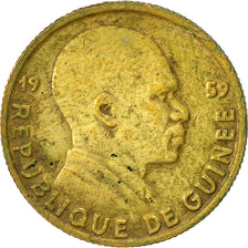 Guinea, 5 Francs, 1959, SS, Aluminum-Bronze, KM:1