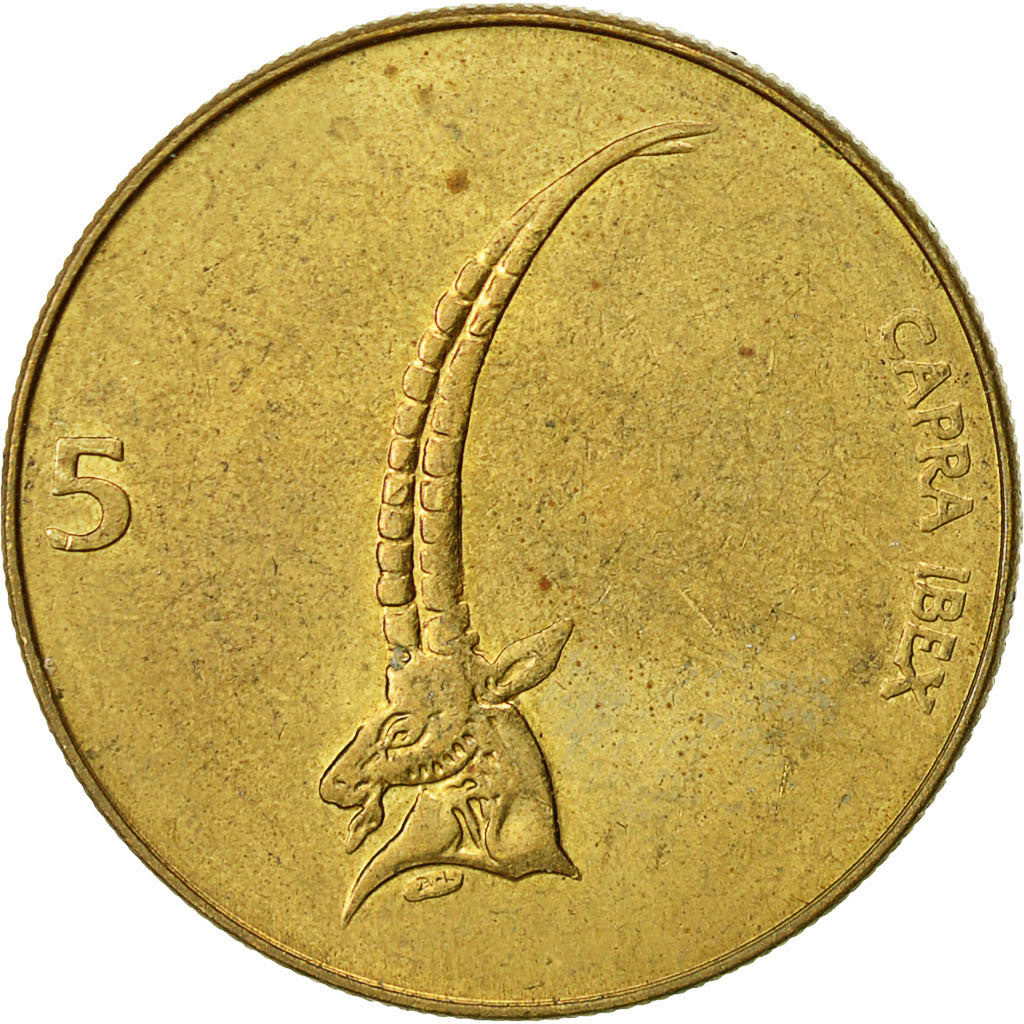 Slowenien, 5 Tolarjev, 1998, SS, Nickel-brass, KM:6