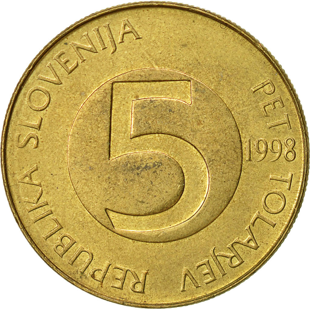 Slowenien, 5 Tolarjev, 1998, SS, Nickel-brass, KM:6