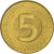 Moneta, Słowenia, 5 Tolarjev, 1998, EF(40-45), Mosiądz niklowy, KM:6