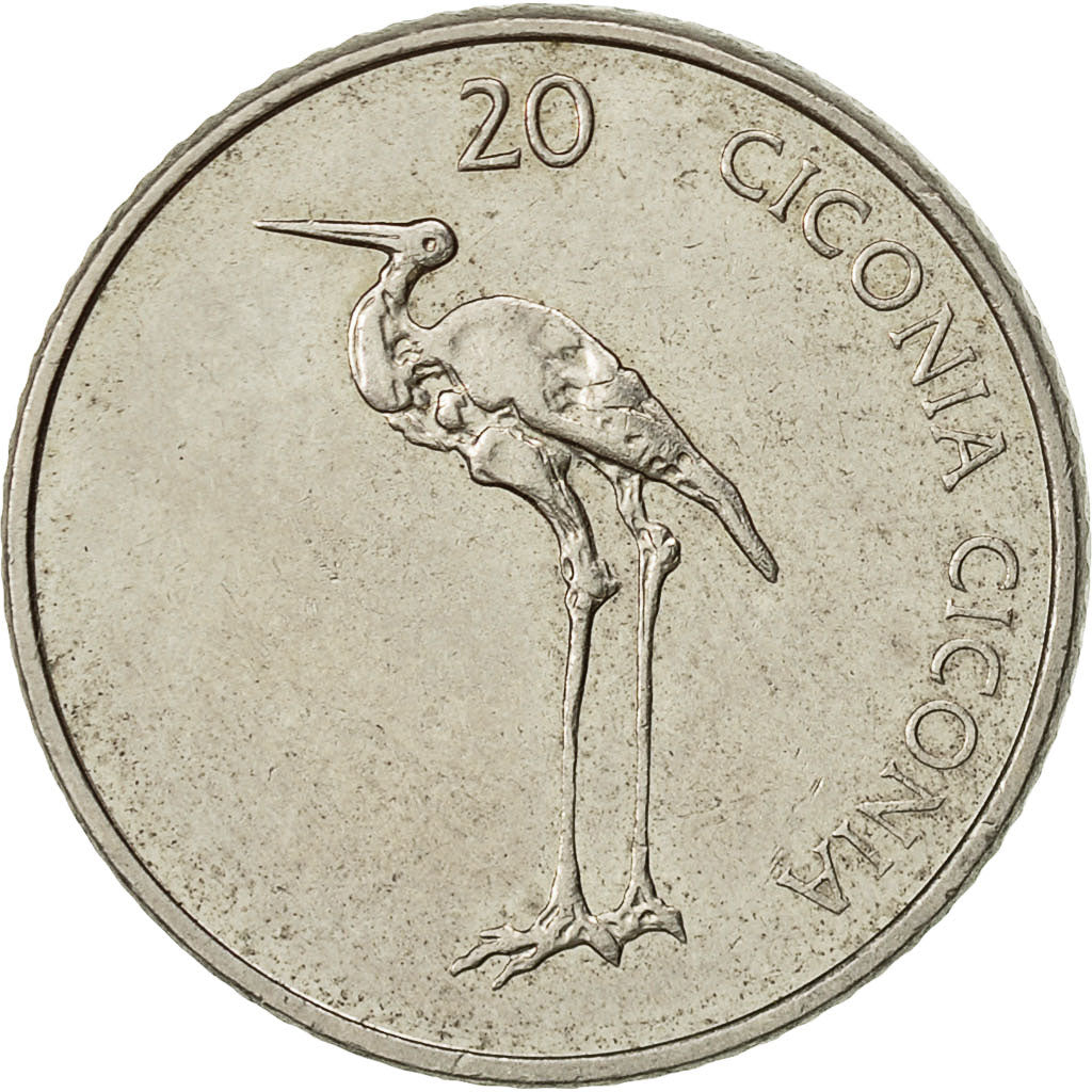 Slovenia, 20 Tolarjev, 2004, Kremnica, BB+, Rame-nichel, KM:51
