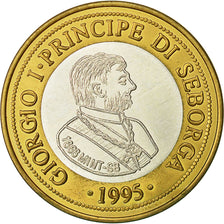 SEBORGA, Prince Giorgio I, 1/2 Luigino, 1995, Seborga, VZ, Bi-Metallic, KM:3