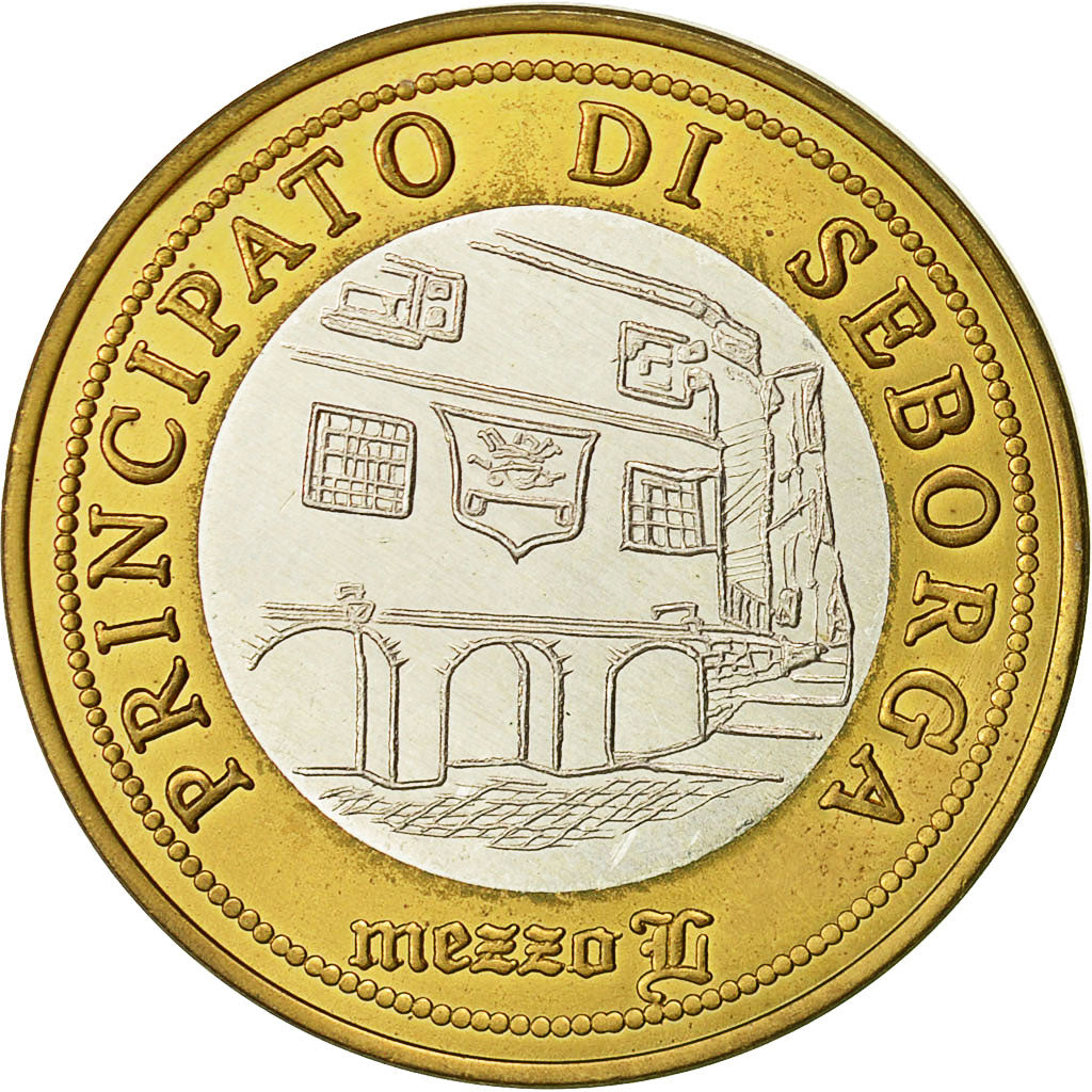 SEBORGA, Prince Giorgio I, 1/2 Luigino, 1995, Seborga, VZ, Bi-Metallic, KM:3