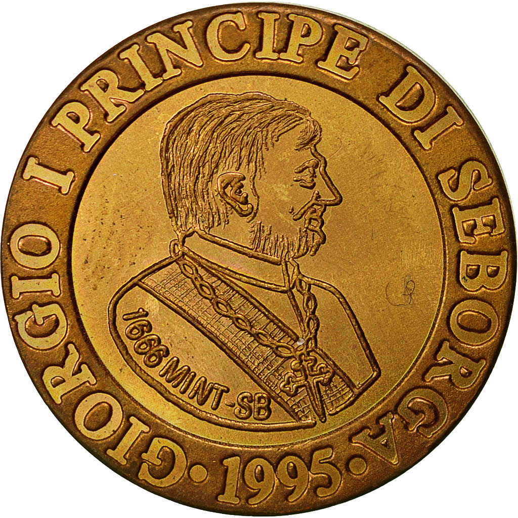 SEBORGA, Prince Giorgio I, Luigi, 1995, Seborga, SS+, Bronze, KM:4