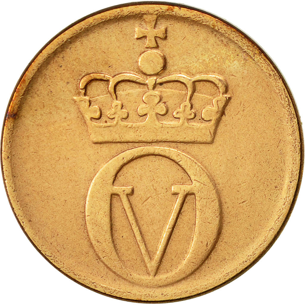 Norwegen, Olav V, 2 Öre, 1965, SS, Bronze, KM:410