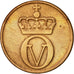 Norway, Olav V, 2 Öre, 1972, EF(40-45), Bronze, KM:410