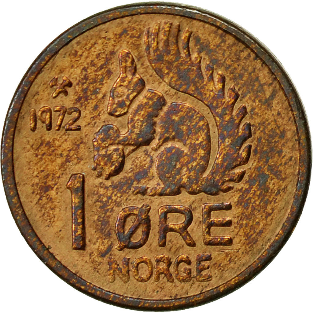 Norwegen, Olav V, Ore, 1972, SS, Bronze, KM:403