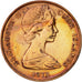 Cookinseln, Elizabeth II, 2 Cents, 1973, Franklin Mint, SS, Bronze, KM:2