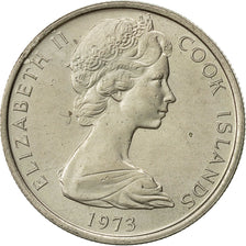 Cook Islands, Elizabeth II, 5 Cents, 1973, Franklin Mint, AU(50-53)