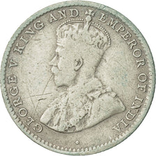 Ceylon, George V, 10 Cents, 1911, TB, Argent, KM:104