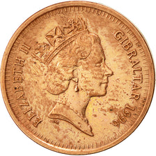 Gibilterra, Elizabeth II, Penny, 1996, BB, Acciaio placcato rame, KM:20a