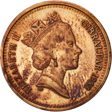 Gibraltar, Elizabeth II, 2 Pence, 1988, SS, Bronze, KM:21