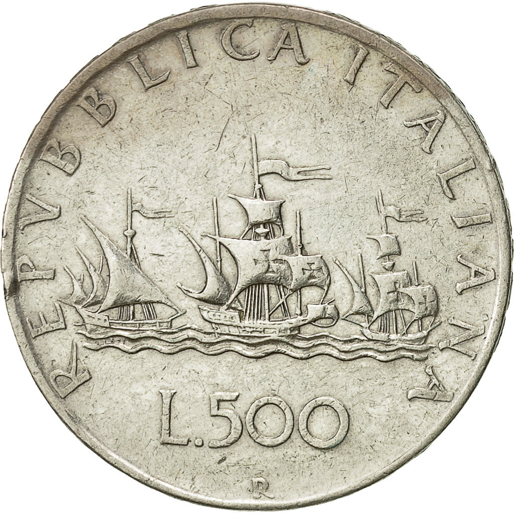 Italia, 500 Lire, 1959, Rome, BB+, Argento, KM:98