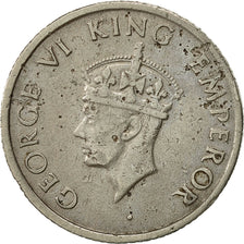 INDIA - BRITANNICA, George VI, 1/4 Rupee, 1946, BB, Nichel, KM:548